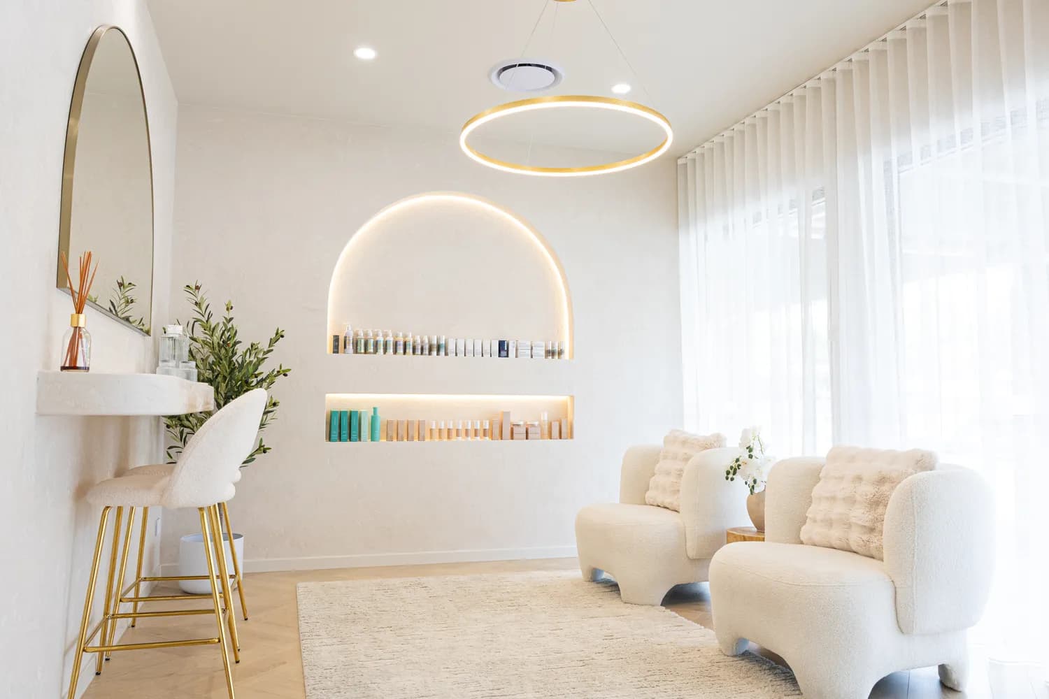 The waiting area at Sculpt Aesthetics, Mount Warren Park